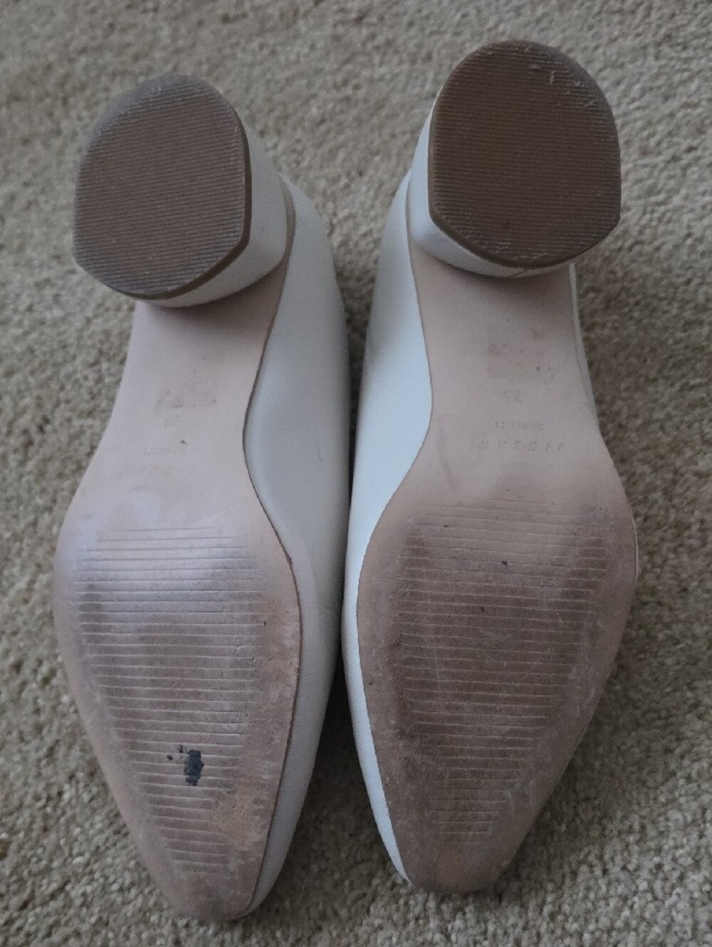 Jigsaw Classic Women's White Leather Ballet Flats - Picture 2 of 4